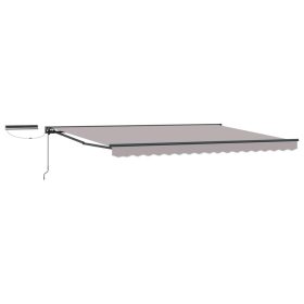  Elektromos Kihúzható Napernyő Világosszürke 5 × 3,5 m