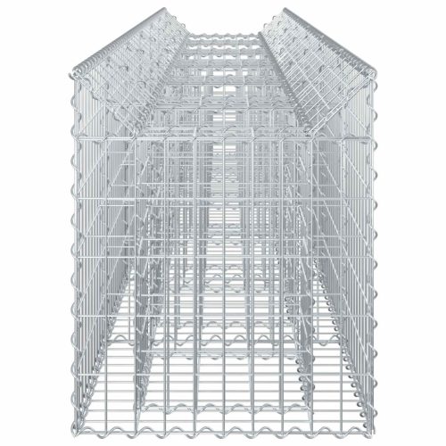  Gabion emelt ágy 2 pcs Ezüst 300 x 50 x 60 cm Horganyzott acél