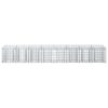  Gabion emelt ágy 2 pcs Ezüst 400 x 50 x 60 cm Horganyzott acél