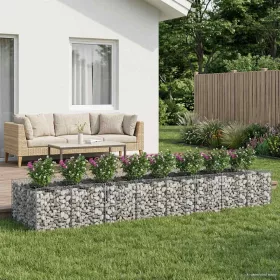  Gabion emelt ágy 3 pcs Ezüst