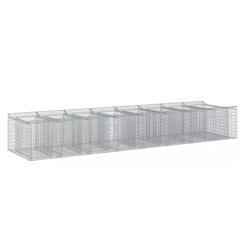  Gabion emelt ágy 3 pcs Ezüst