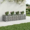  Gabion emelt ágy 3 pcs Ezüst