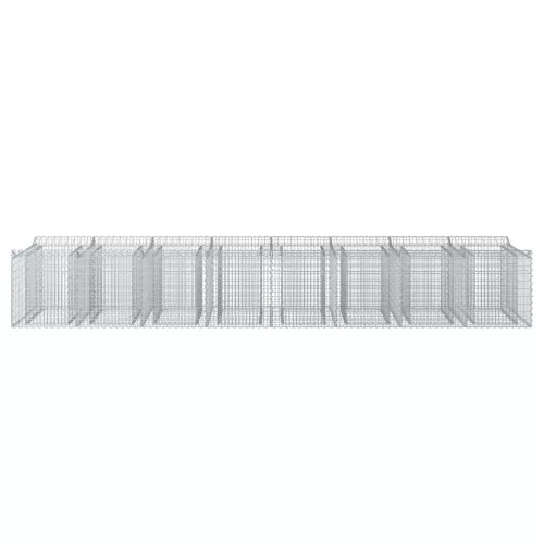  Gabion emelt ágy 3 pcs Ezüst