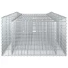  Gabion emelt ágy 3 pcs Ezüst