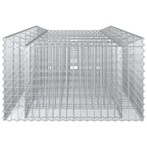  Gabion emelt ágy 3 pcs Ezüst