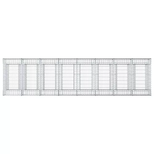  Gabion emelt ágy 3 pcs Ezüst