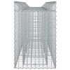  Gabion emelt ágy 2 pcs Ezüst 200 x 50 x 80 cm Horganyzott acél