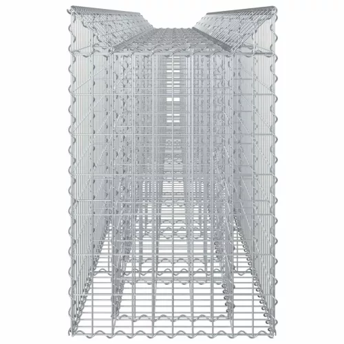  Gabion emelt ágy 3 pcs Ezüst 400 x 50 x 80 cm Horganyzott acél