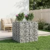  Gabion emelt ágy 2 pcs Ezüst