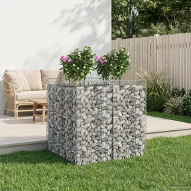 Gabion emelt ágy 2 pcs Ezüst