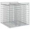  Gabion emelt ágy 2 pcs Ezüst