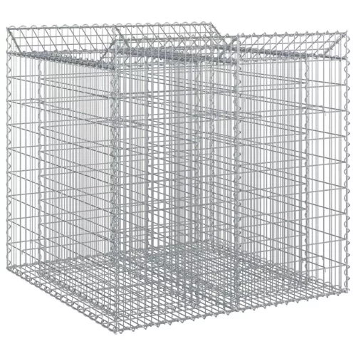  Gabion emelt ágy 2 pcs Ezüst