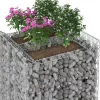  Gabion emelt ágy 2 pcs Ezüst