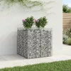  Gabion emelt ágy 2 pcs Ezüst