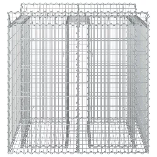  Gabion emelt ágy 2 pcs Ezüst