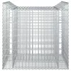  Gabion emelt ágy 2 pcs Ezüst