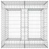  Gabion emelt ágy 2 pcs Ezüst