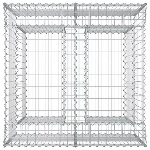  Gabion emelt ágy 2 pcs Ezüst