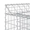  Gabion emelt ágy 2 pcs Ezüst