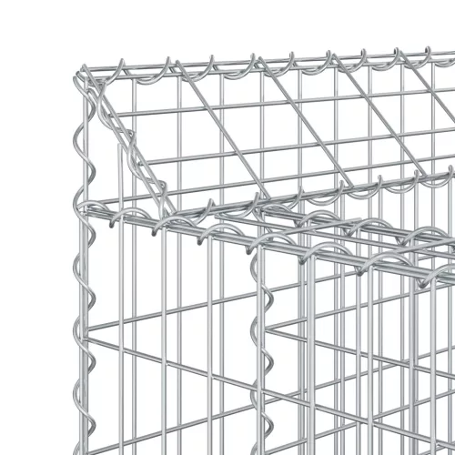  Gabion emelt ágy 2 pcs Ezüst