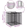  Gabion emelt ágy 2 pcs Ezüst