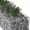  Gabion emelt ágy 2 pcs Ezüst 260 x 60 x 55 cm Horganyzott acél