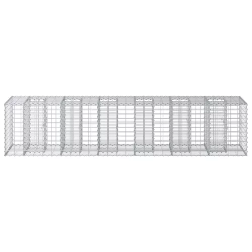  Gabion emelt ágy 2 pcs Ezüst 260 x 60 x 55 cm Horganyzott acél