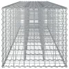  Gabion emelt ágy 2 pcs Ezüst 260 x 60 x 55 cm Horganyzott acél