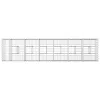  Gabion emelt ágy 2 pcs Ezüst 260 x 60 x 55 cm Horganyzott acél