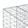  Gabion emelt ágy 2 pcs Ezüst 260 x 60 x 55 cm Horganyzott acél