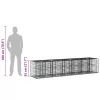  Gabion emelt ágy 2 pcs Ezüst 260 x 60 x 55 cm Horganyzott acél