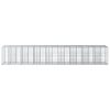  Gabion emelt ágy 2 pcs Ezüst 340 x 60 x 55 cm Horganyzott acél