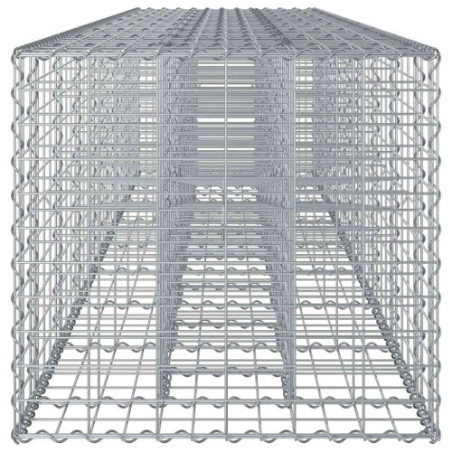  Gabion emelt ágy 2 pcs Ezüst 340 x 60 x 55 cm Horganyzott acél