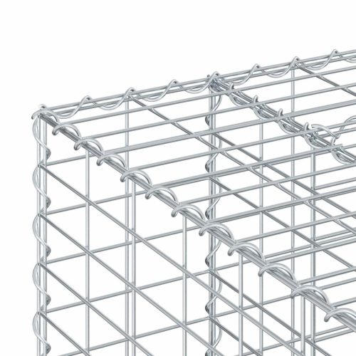  Gabion emelt ágy 2 pcs Ezüst 340 x 60 x 55 cm Horganyzott acél