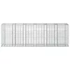  Gabion emelt ágy 2 pcs Ezüst 250 x 50 x 80 cm Horganyzott acél