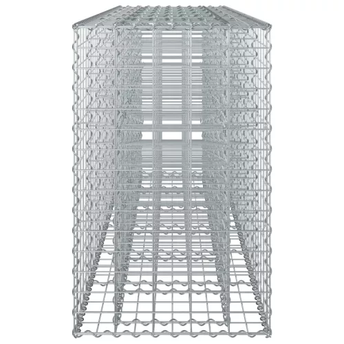  Gabion emelt ágy 2 pcs Ezüst 250 x 50 x 80 cm Horganyzott acél