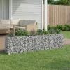  Gabion emelt ágy 2 pcs Ezüst 330 x 50 x 80 cm Horganyzott acél