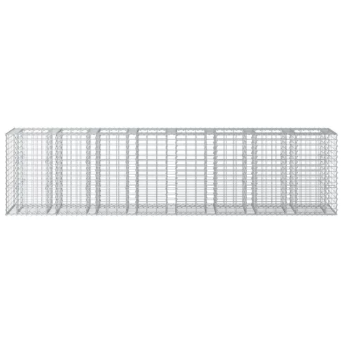  Gabion emelt ágy 2 pcs Ezüst 330 x 50 x 80 cm Horganyzott acél