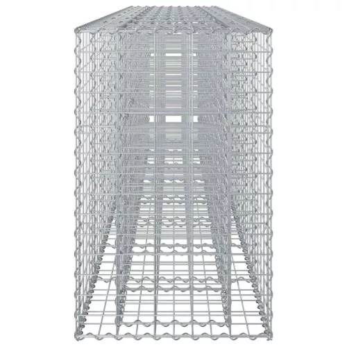  Gabion emelt ágy 2 pcs Ezüst 330 x 50 x 80 cm Horganyzott acél