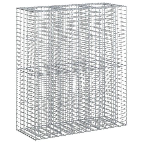  Gabion emelt ágy 2 pcs Ezüst 130 x 50 x 150 cm Horganyzott acél