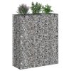  Gabion emelt ágy 2 pcs Ezüst 130 x 50 x 150 cm Horganyzott acél