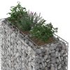  Gabion emelt ágy 2 pcs Ezüst 130 x 50 x 150 cm Horganyzott acél