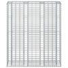 Gabion emelt ágy 2 pcs Ezüst 130 x 50 x 150 cm Horganyzott acél