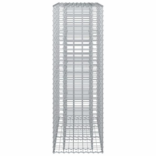  Gabion emelt ágy 2 pcs Ezüst 130 x 50 x 150 cm Horganyzott acél