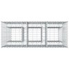  Gabion emelt ágy 2 pcs Ezüst 130 x 50 x 150 cm Horganyzott acél