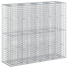    Gabion emelt ágy 2 pcs Ezüst 170 x 50 x 150 cm Horganyzott acél