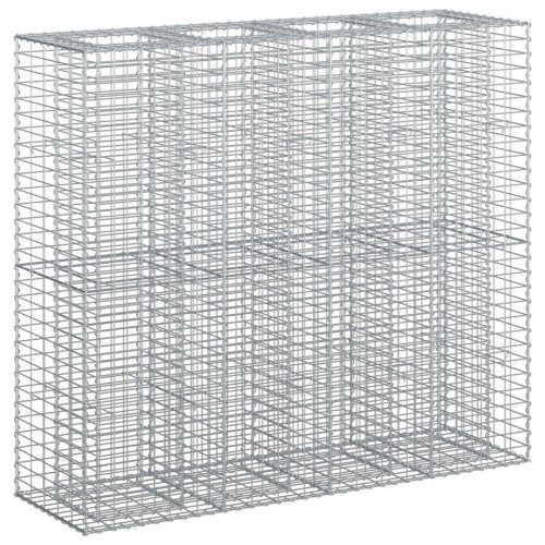  Gabion emelt ágy 2 pcs Ezüst 170 x 50 x 150 cm Horganyzott acél