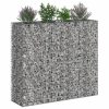  Gabion emelt ágy 2 pcs Ezüst 170 x 50 x 150 cm Horganyzott acél