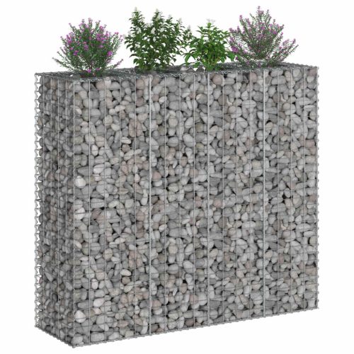  Gabion emelt ágy 2 pcs Ezüst 170 x 50 x 150 cm Horganyzott acél