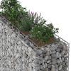  Gabion emelt ágy 2 pcs Ezüst 170 x 50 x 150 cm Horganyzott acél